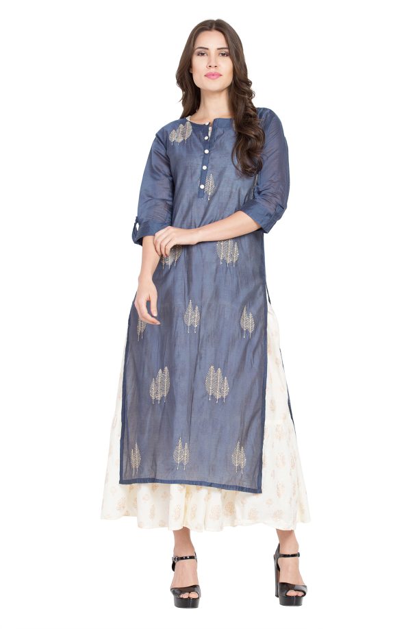 Women Kaantha Work Ethnic Kurta