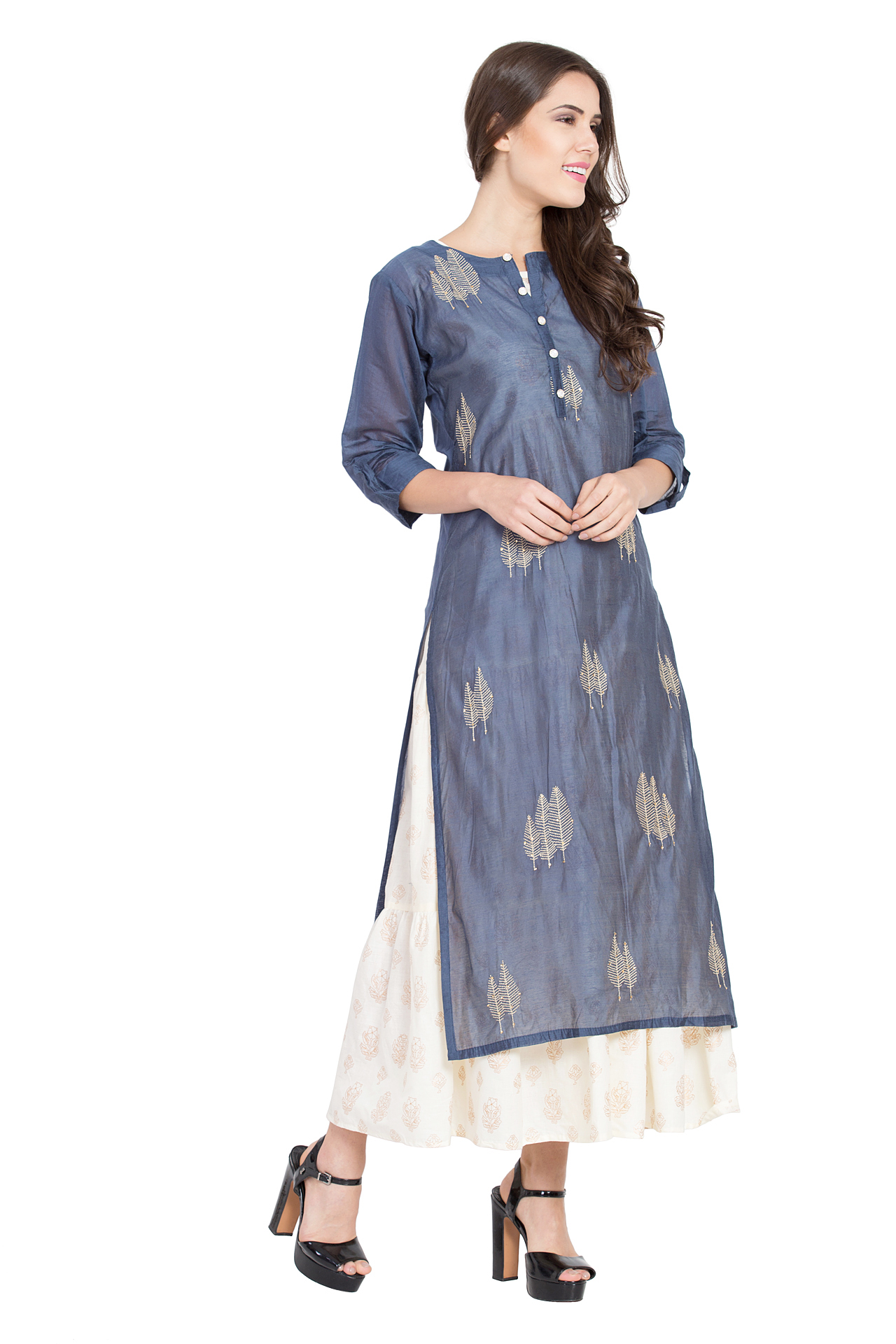 Women Kaantha Work Ethnic Kurta