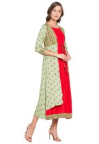 Women Floral Printed Ethnic Kurta - Image 4