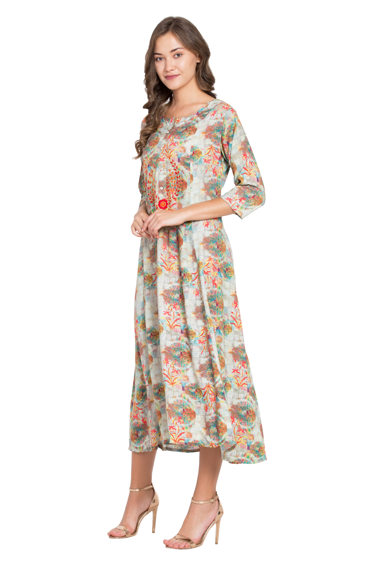 Women Printed a-line Ethnic Dress Kurta