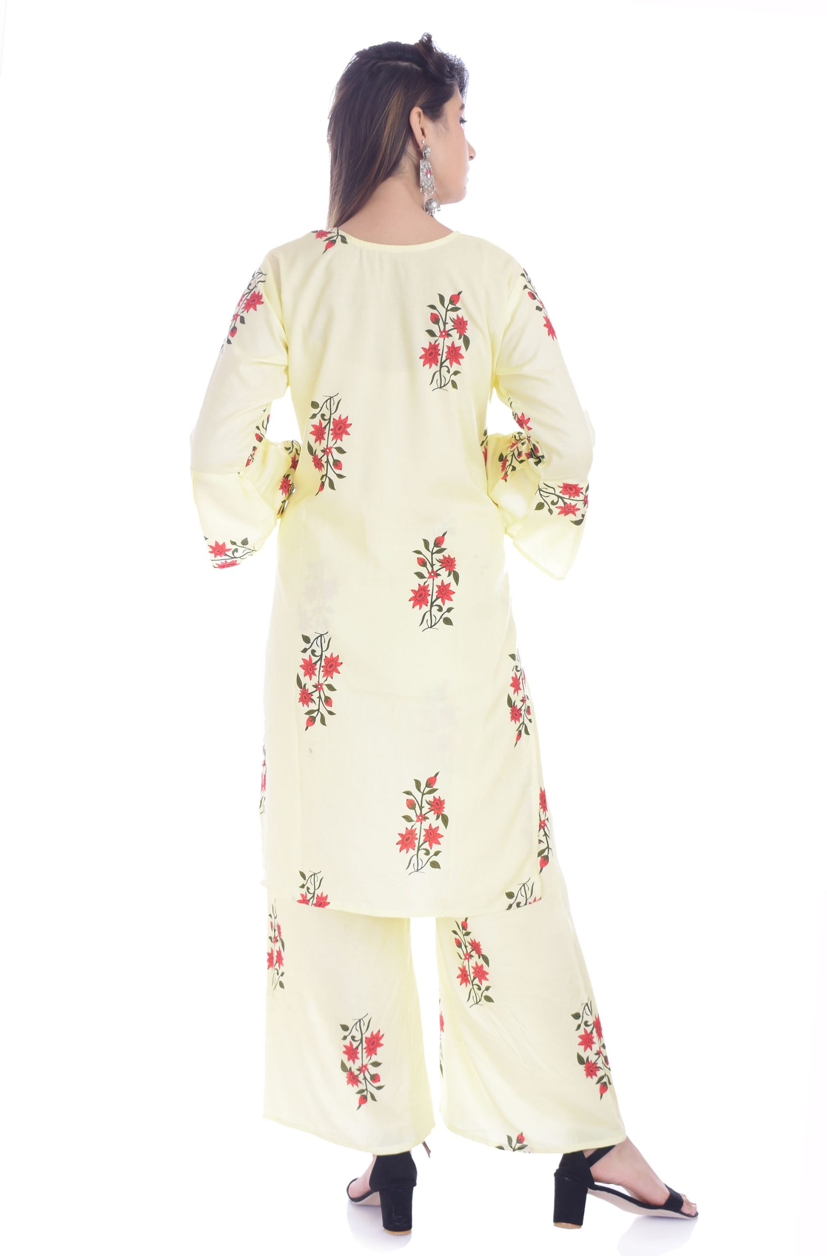 Floral Printed Kurta Palazzo Set